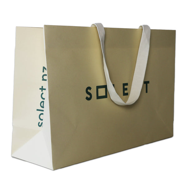 Kraft Paper Bag with Paper Ribbon Handles - Classique International