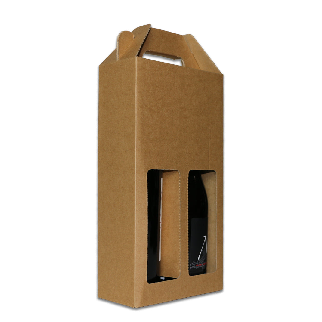 2-Bottle Corrugated Box