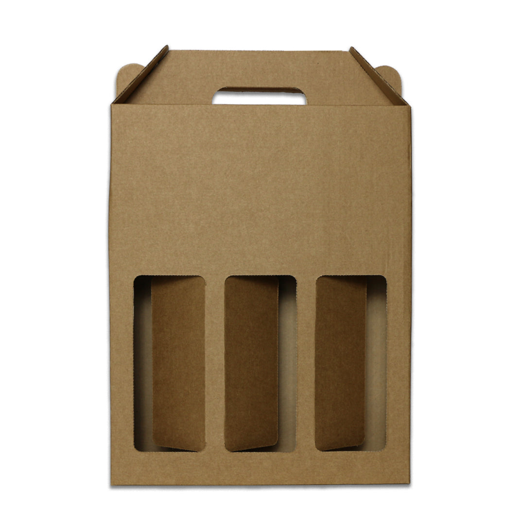 3-Bottle Corrugated Box